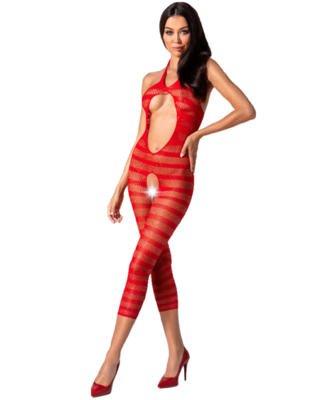 PASSION - WOMAN BS081 ROTER BODYSTOCKING, EINE GRÖSSE